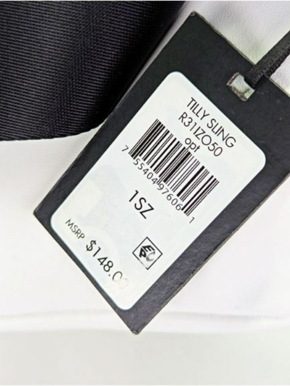 DKNY Tilly Unisex White Medium Zippered Sling Bag O/S (MSRP $148) - Picture 8 of 9